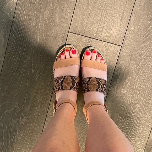 Crown Vintage Daylen Espadrille Wedges/Platform Sandal - Snake / Neutral Straps - Picture 10 of 15